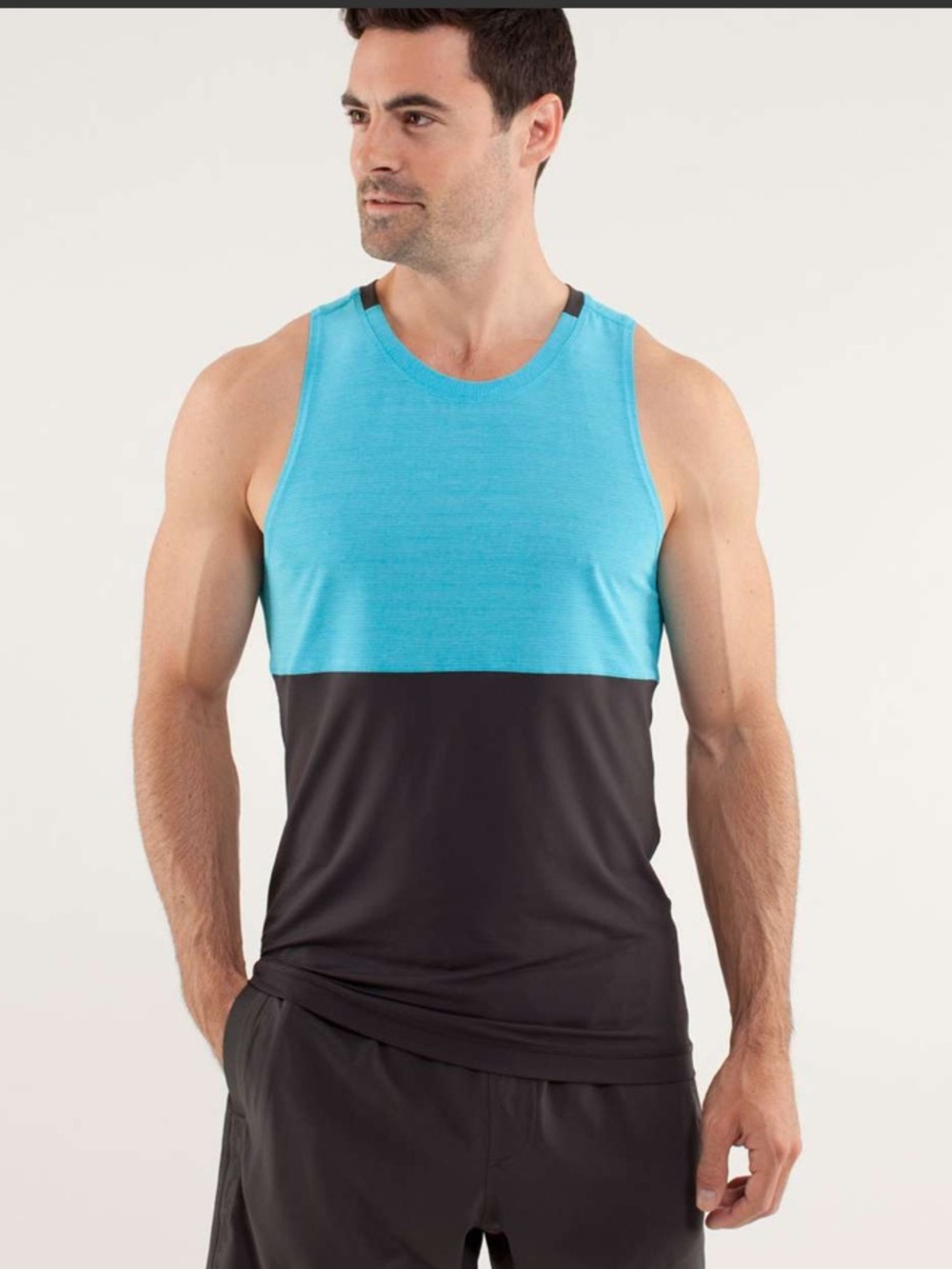 Lululemon men’s tank Precise Singlet *Mesh in Spry Blue